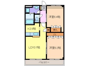 セイントクルーズⅡの物件間取画像